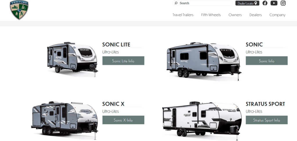 Venture Sonic Travel trailer complaints